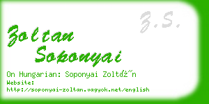 zoltan soponyai business card